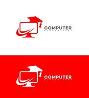 Computer Bildung Logo Symbol Marke Logo Identität Zeichen Symbol Vorlage vektor