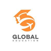 global utbildning logotyp ikon varumärke identitet tecken symbol mall vektor