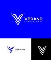 v Brief Logo Symbol Marke Identität Zeichen Symbol Vorlage vektor