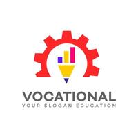 yrkesmässig utbildning logotyp ikon varumärke identitet tecken symbol mall vektor