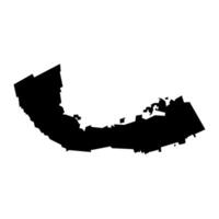 Southampton socken Karta, administrativ division av bermuda. vektor illustration.