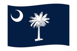 vinka flagga av de söder Carolina stat. vektor illustration.