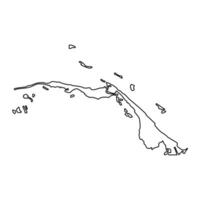 Norden abaco Karte, administrative Aufteilung von Bahamas. Vektor Illustration.
