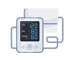 medicinsk tonometer och optimal blod tryck. hypertoni digital tonometer, sfygmomanometer. vektor illustration