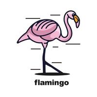 flamingo fågel logotyp samling vektor