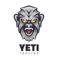 yeti huvud karaktär esport logotyp vektor