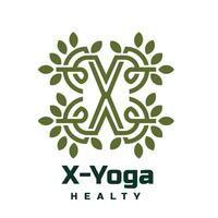 yoga maskot logotyp vektor