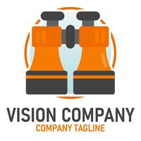 Fernglas Vision Base Logo editierbar Vektor