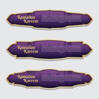 ramadan kareem islamisk banner mall vektor