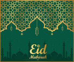 eid mubarak islamic festival social media posta mall vektor