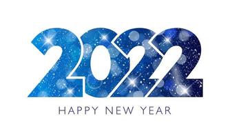 Frohes neues Jahr 2022 Textdesign vektor