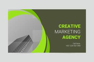 Grün modern Digital Marketing Agentur Startseite Vorlage vektor