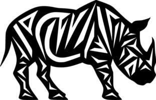 Nashorn - - minimalistisch und eben Logo - - Vektor Illustration