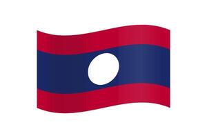 vektor version av de laos nationell flagga