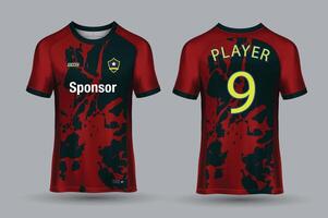 Vektor Fußball Jersey Design zum Sublimation, Sport t Hemd Design