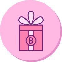 Geschenk Bitcoin Vektor Symbol