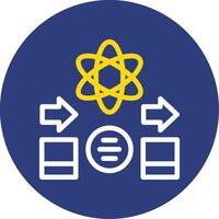 kvant termodynamik dubbel linje cirkel ikon vektor