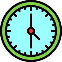 Zeit Uhr Linie gefüllt Symbol vektor