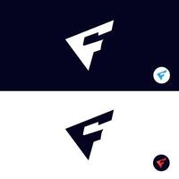 Brief f Flügel Flagge Logo Symbol Design Vorlage Elemente. Vektor Profi