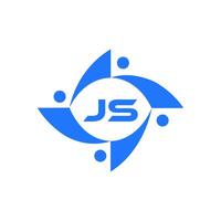 js logotyp. js uppsättning , j s design. vit js brev. js, j s brev logotyp design. första brev js brev logotyp uppsättning, länkad cirkel versal monogram logotyp. j s brev logotyp vektor design. proffs vektor