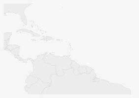 Karte von Amerika mit hervorgehoben Grenada Karte vektor