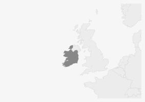 Karte von Europa mit hervorgehoben Irland Karte vektor