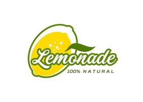 Limonade Symbol mit Zitrone Obst zum Saft trinken vektor