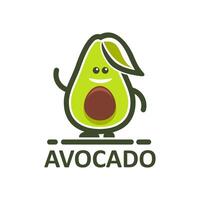 Avocado süß Charakter, Saft und Öl Bauernhof Symbol vektor