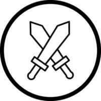 Vektorsymbol mit zwei Schwertern vektor