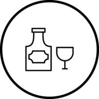 Flasche Rum-Vektor-Symbol vektor