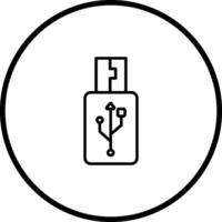 USB-Vektorsymbol vektor