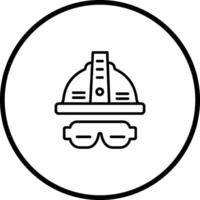 Brille und Helm Vektor Symbol