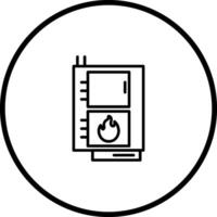Vektorsymbol für Festbrennstoffkessel vektor
