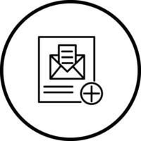 E-Mail-Vektorsymbol hinzufügen vektor