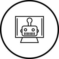 artificiell bot vektor ikon