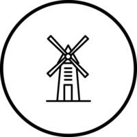 Symbol für Windmühlenvektor vektor