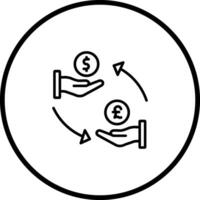 Dollar-Pfund-Vektor-Symbol vektor