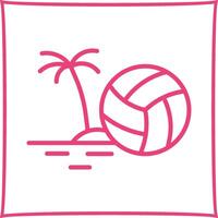 Beachvolleyball-Vektorsymbol vektor