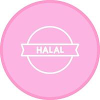 halal klistermärke vektor ikon