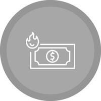 Dollar auf Feuer-Vektor-Symbol vektor