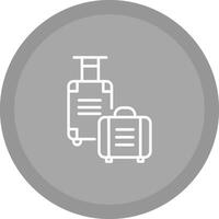 Vektorsymbol für Gepäcktasche vektor