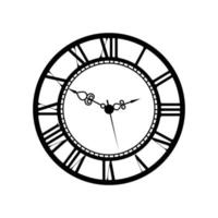 Retro-Uhren alte römische Vintage runde Uhren Sammlung Vektorbilder eingestellt Uhr alte Zahl Abbildung Vintage römische Uhr vektor
