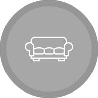 großes Sofa-Vektorsymbol vektor