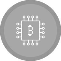 bitcoin chip vektor ikon