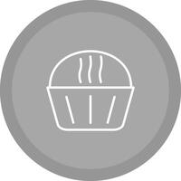 Creme-Muffin-Vektorsymbol vektor