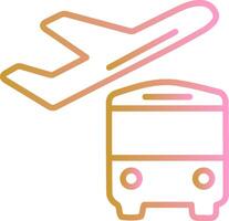 buss på flygplats vektor ikon