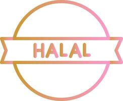 halal klistermärke vektor ikon