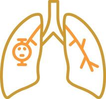 Lungenkrebs-Vektorsymbol vektor