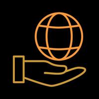 global hand vektor ikon