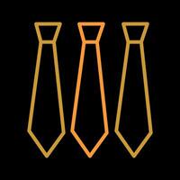 Vektorsymbol mit drei Krawatten vektor
